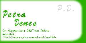 petra denes business card